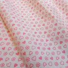 USAコットン　ピンクのミニハート