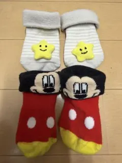 ベビー靴下 ミッキー 星