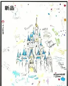 【新品】ディズニープリンセスの城 ポスター、キャラクターサイン柄　匿名発送