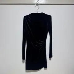 H&M ブラックベロアワンピース