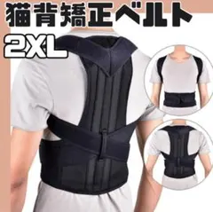 猫背矯正ベルト 姿勢サポーター 2XL 腰痛改善 美姿勢 肩こり 姿勢矯正 背筋