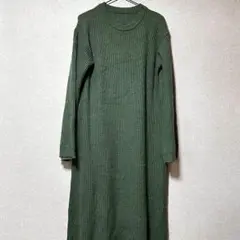 STYLEMIXER　緑 リブニットワンピース　S 秋冬 上品かわいい ロング丈
