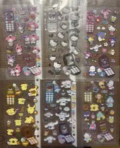 サンリオ　平成はっぴーフォン6点セット クロミ　シナモン　キティ　ポムポムプリン