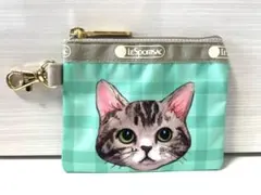 レスポートサック　猫柄　小銭入れ