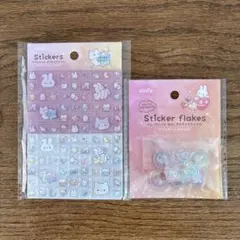【匿名配送】amifa　キラキラアニマル　タイルシール　おはじきシール
