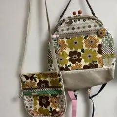 ハンドメイド　がま口リュックとショルダーセットのサムネイル