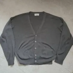 80s~ カーディガン 短丈 ボックス 薄手 ユニセックス コットン ニット
