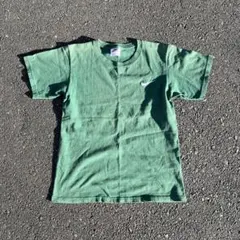 90s usa製 短丈Tシャツ サンフェード　刺繍ロゴ　ヴィンテージ　ビンテージ