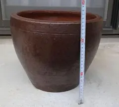 陶器製ブラウン植木鉢　⑤