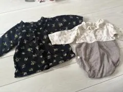 tete a tete 花柄ロンパース 70