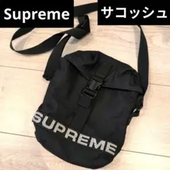 SUPREME ブラック ショルダーバッグ　フィールドサイドバック