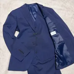 LES MUES 3ピーススーツ ネイビー Y3 ウォッシャブル ストレッチ