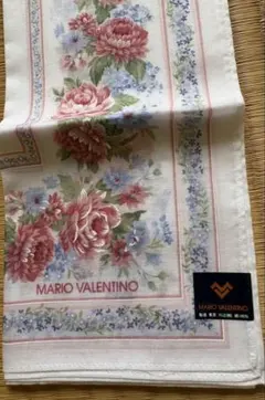 MARIO VALENTINO ハンカチ 花柄 綿100% 日本製