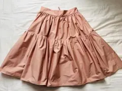 【美品】FOXEY NEW YORKピンク フレアスカート ティアード