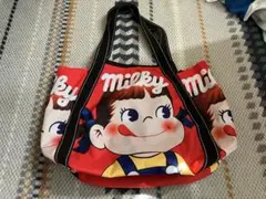 大きいペコちゃん、ミルキーキャラクター トートバッグ