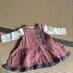 ピンクフリルワンピースと長袖トップスセット　ビケットクラブ