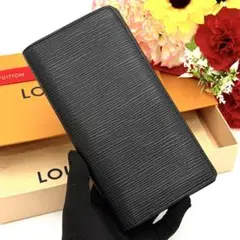 【美品】ルイヴィトン エピ ブラザ 長財布 ブラック レザー M60622