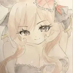 手描きイラスト ウマ娘 ジェンティルドンナ ウェディングドレス ファン