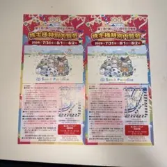 富士急ハイランド　株主特別内覧会招待券　２枚のサムネイル