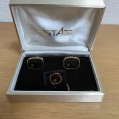 ESTATE ゴールド カフスボタン ネクタイピン セット