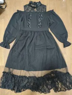 axes femme kawaii チュール　レースワンピース　肩出し