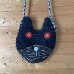 ハンドメイド 猫ショルダーバッグ