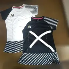 New Balance ストライプ 半袖Tシャツ