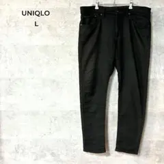 UNIQLO EZYジーンズ デニムスウェットパンツ テーパードシルエット　L