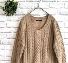 【美品】INGNI イング★セーター（M）ベージュ ケーブル編み レディース
