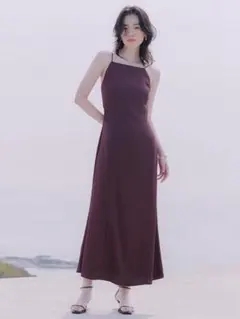 anuans バックオープンマーメイドキャミワンピース アニュアンス