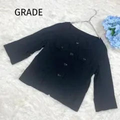 東京スタイル GRADE ノーカラージャケット【L】カットワーク刺繍 綿素材のサムネイル