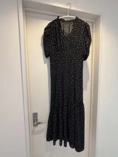 rienda ドット柄ワンピース ブラック Sサイズ
