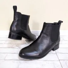 未使用級　Mode et jacomo　モードエジャコモ　サイドゴアブーツ　黒