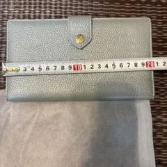 ADMJ シボレザー 長財布 スリムウォレット 金ロゴ グレージュ 日本製 