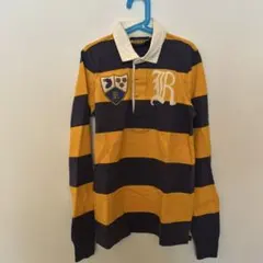 ラルフローレンラグビー　ラガーシャツ　長袖ポロシャツ ネイビー イエロー