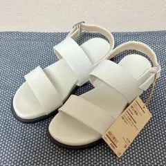【新品タグ付】無印良品 レザーサンダル S （23.5〜24.0cm） オフ白のサムネイル