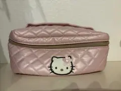 ハローキティ キルティング バニティポーチ ピンク