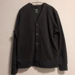 UNIQLO ブラック Vネック エアリズムコットンカーディガン M