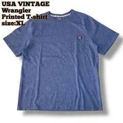 USA古着 Wrangler Tシャツ ワークウェア 無地 胸ポケット グレー