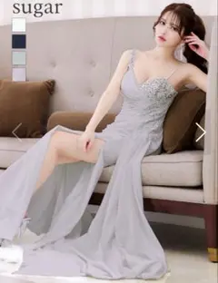 ロングドレス　スリット入　新品未使用　美品　パーティ　キャバ　sugar