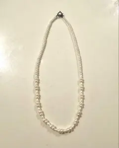 【美品】パールネックレス ハート型留め具 ケース付き