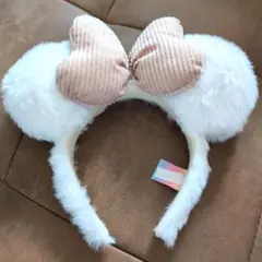 ディズニー カチューシャ ミニー 40周年記念 白 ふわふわ！！