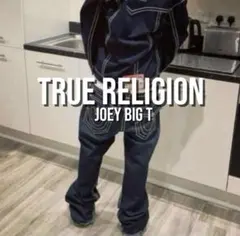 IO着用　TRUE RELIGION JOEY BIG Tフレア　白ステッチ