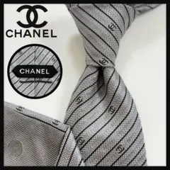 CHANEL ネクタイ ココマーク 格子柄 ブラック ゴールド - メルカリ