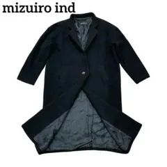 mizuiro ind ウールブレンドスタンドカラーコート　ブラック　FREE
