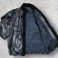 ico4 ヴィンテージ カルガンラムボア　レザーブルゾン　フック　レザーベルト