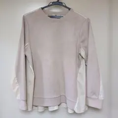 ベージュ スウェット シャツ コンビネーション 長袖