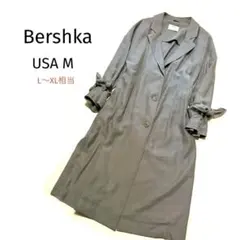 ベルシュカ】オリーブくすみグリーントレンチスプリングロングコートUSAM袖ベルト