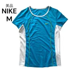 美品✨ナイキ Dri-FIT スポーツ Tシャツ M 水色 配色切替 2010年