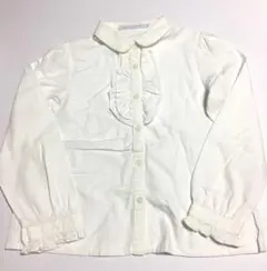 タルティーヌエショコラ　白　フリル　ブラウス　130